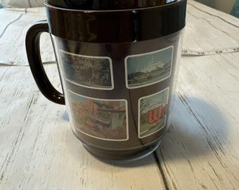 Taza térmica de Disney World, taza de café, recuerdo, termo para servir, Mickey, vintage, años 70