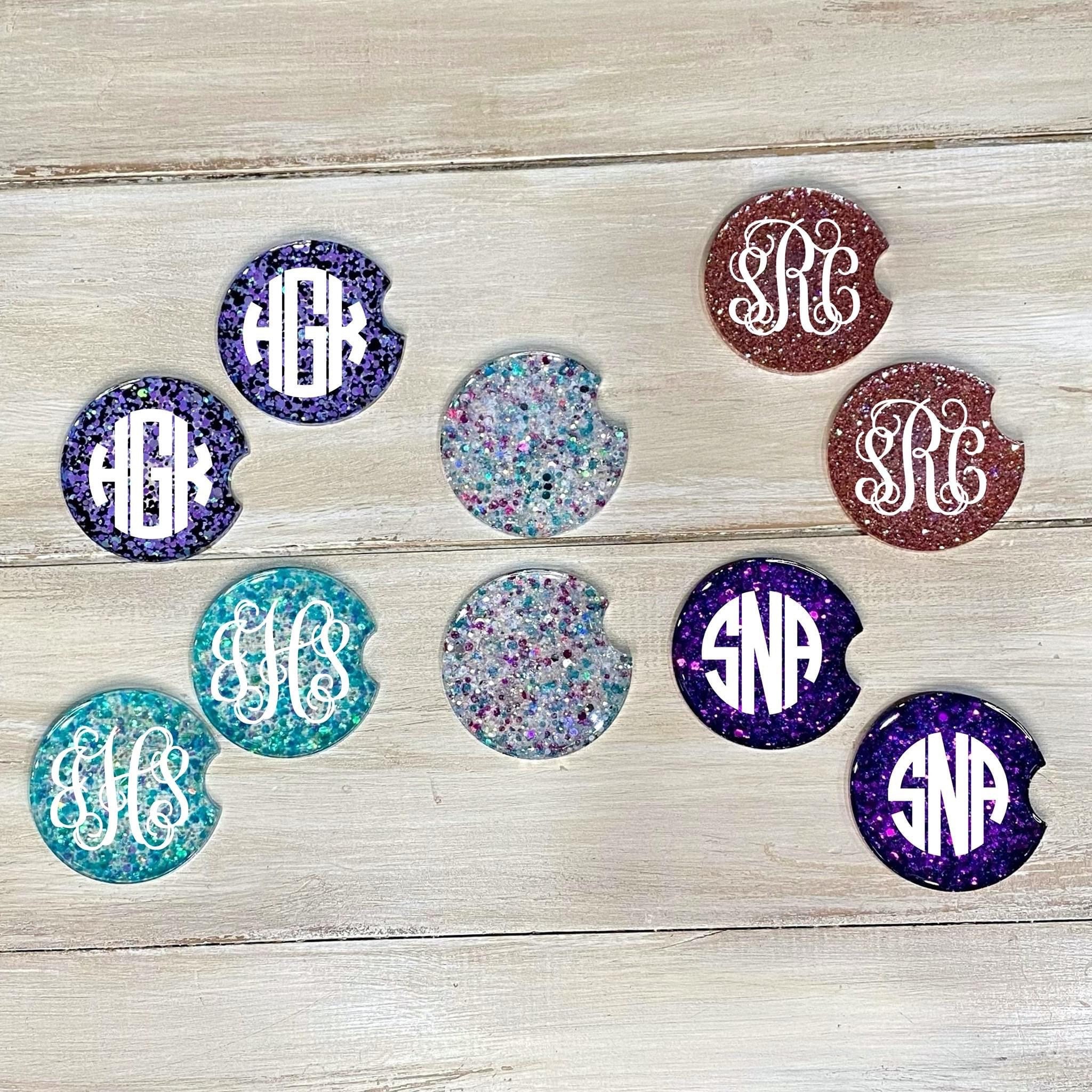 Monogrammed Sparkle Car Accessories Etsy