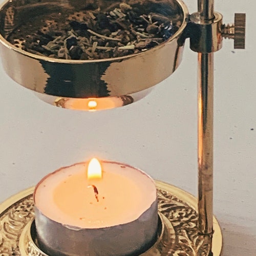 No Charcoal Needed Tea Light Incense Resin Burner Helps Etsy