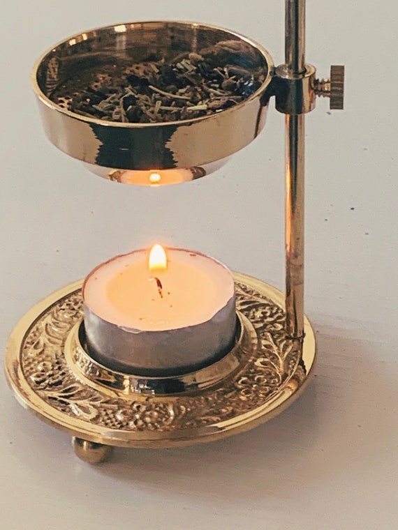 No Charcoal Needed Tea Light Incense Resin Burner Helps Etsy