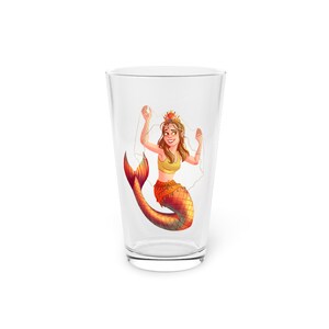 BUBBLES Choctaw Mermaid Pint Glass, 16oz