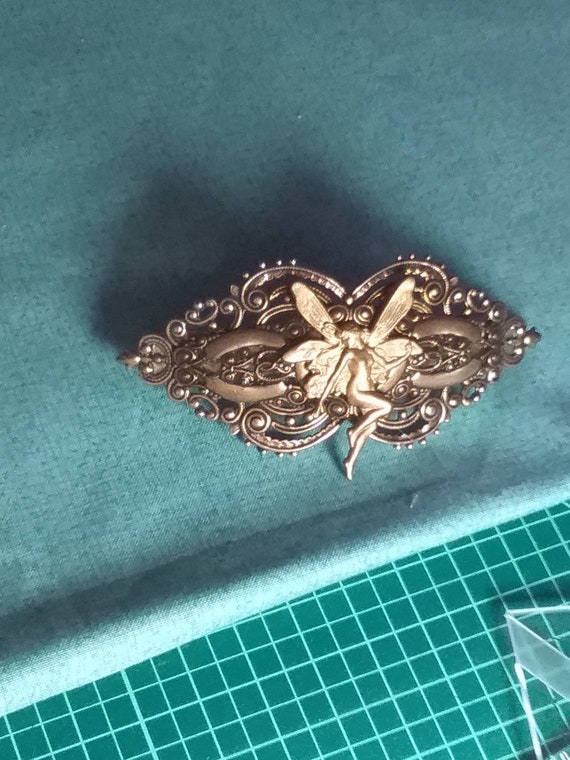 Large Golden Angel Barrette