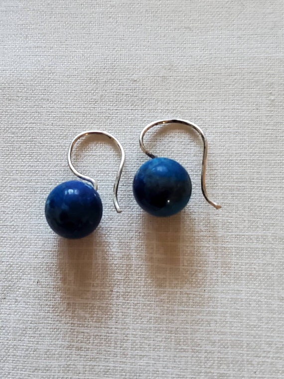 Precious Blue Earth Planet Earrings