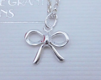 Bow Pendant Necklace - Etsy UK