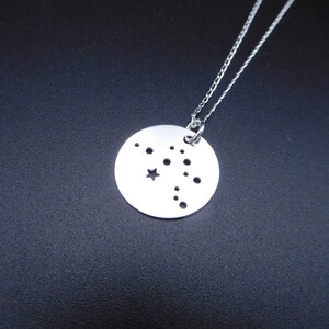 Sterling Silver Aquarius Necklace, Zodiac Jewelry, Star Sign Pendant, Astrology Pendant, Aquarius Pendant, Zodiac Sign