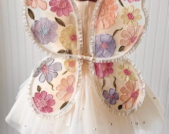 Wildflower Fairy Wings, Butterfly Wings, Dress Up Wings, Costume Wings, Fairy Birthday Wings