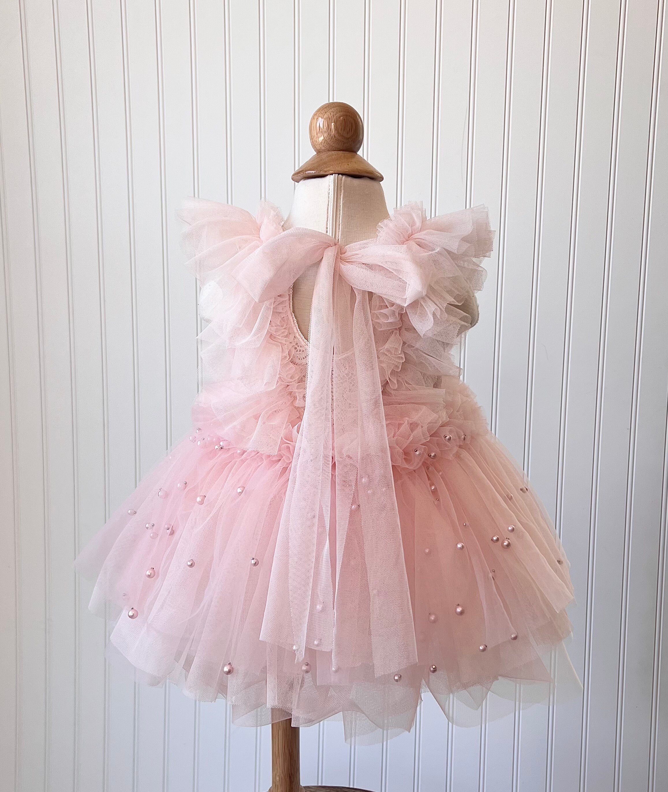 Eleanor Butterfly Dress, Blush Dress, Baby Dress, First Birthday 