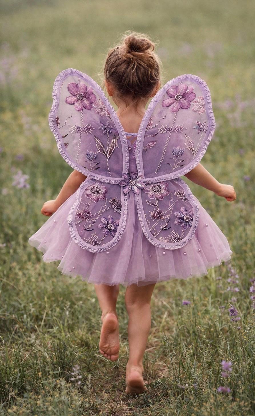 animal crossing fairy tale dress Lavender Lace Ruffle Balloon Sleeve Dress – Romantic Fairytale Look Purple / M