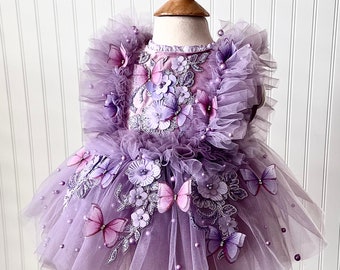 MURRAL×LITMUS framed flower dress（purple MURRAL×LITMUS framed flower dress（purple