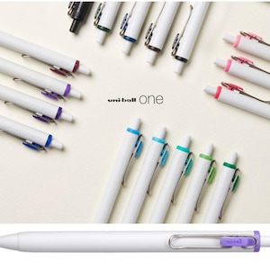 CHOOSE | 30 Colors | Uni-Ball One | MINIMUM 3 counts | 0.38/0.5mm | Vivid/Quick Drying/Fraud Prevention | Refillable | Retractable | Gel Pen