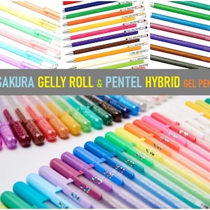 CHOOSE | 45 Colors | MINIMUM 3 counts | Sakura Gell Roll / Pentel Hybrid | Moonlight Stardust Metallic Glaze / Mattehop Milky Dual Metallic