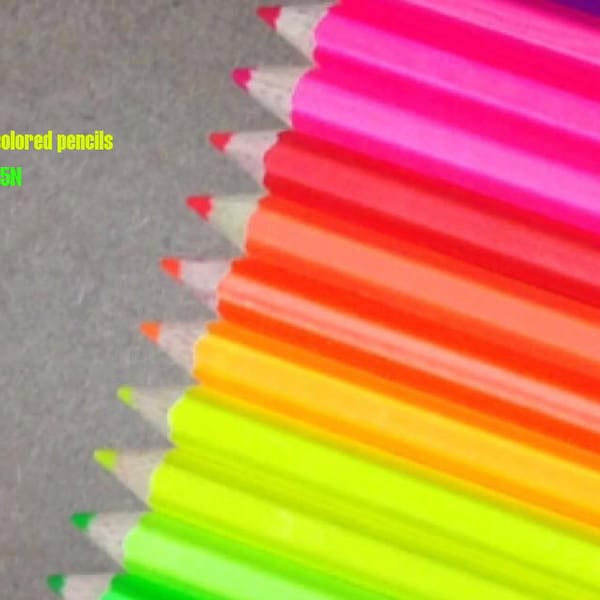 COLLEEN | 775N | NEON | FLUO | Hexagon Shape | Non Toxic | Japan Technology | Colored Pencils | 12 Assorted Colors Set