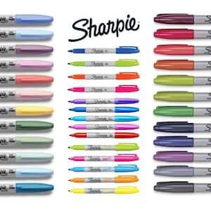 CHOOSE | 60 ColorS | Sharpie | MINIMUM 3 counts / MAXIMUM 20 Counts | Fine Tip | Permanent Markers