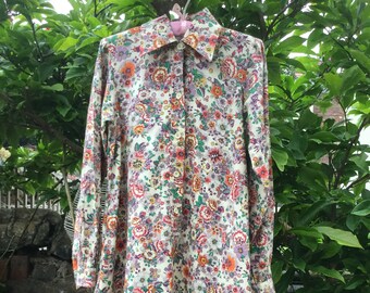 liberty print shirt dress