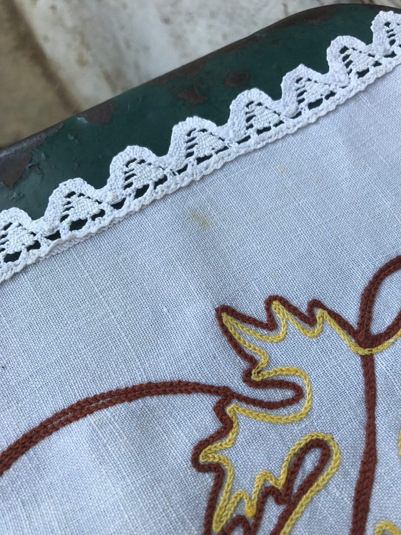 French Embroidered Dressing Table Mats - Etsy
