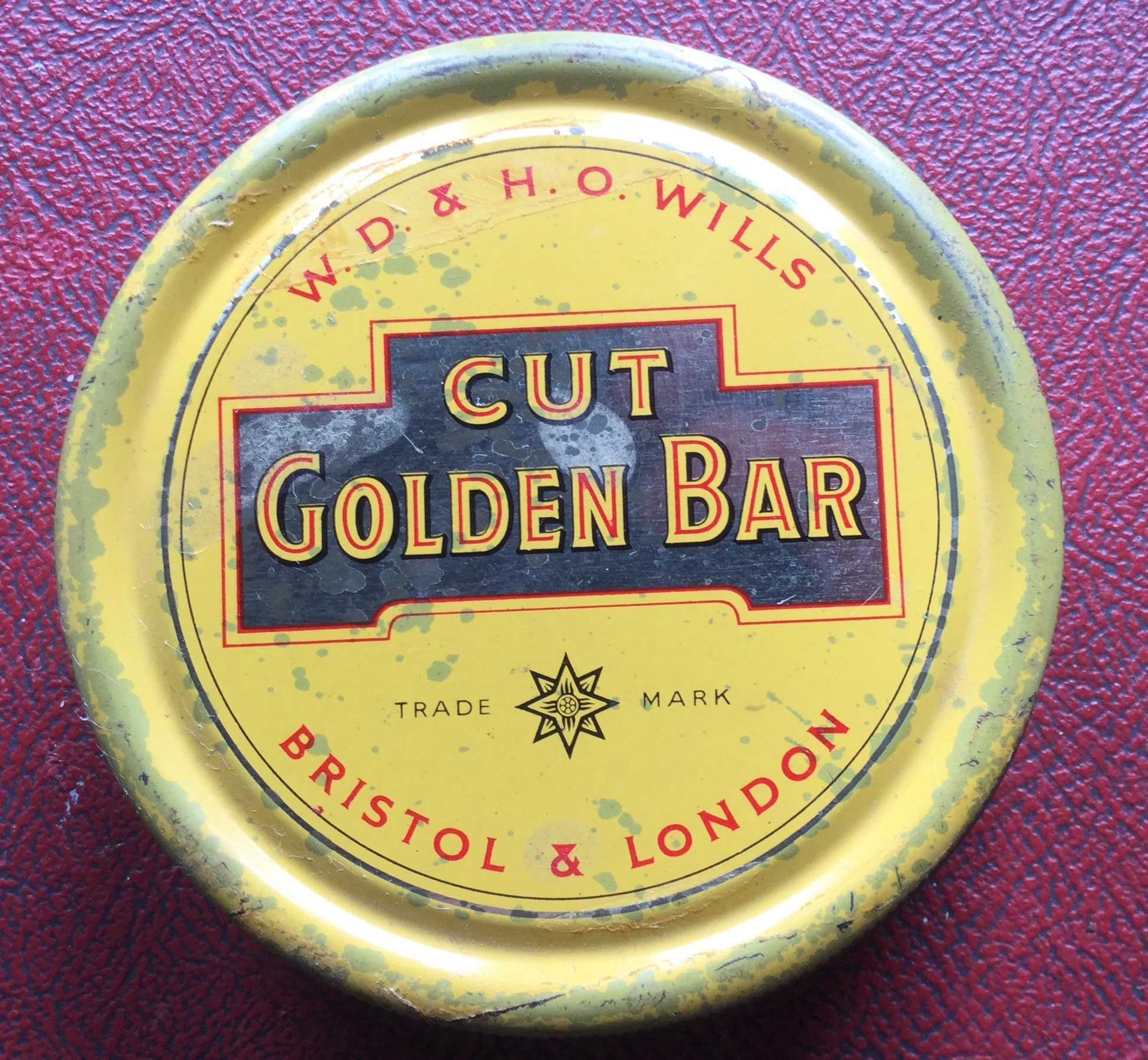 wills cut golden bar tobacco Vintage Tin - Will's Cut Golden Bar