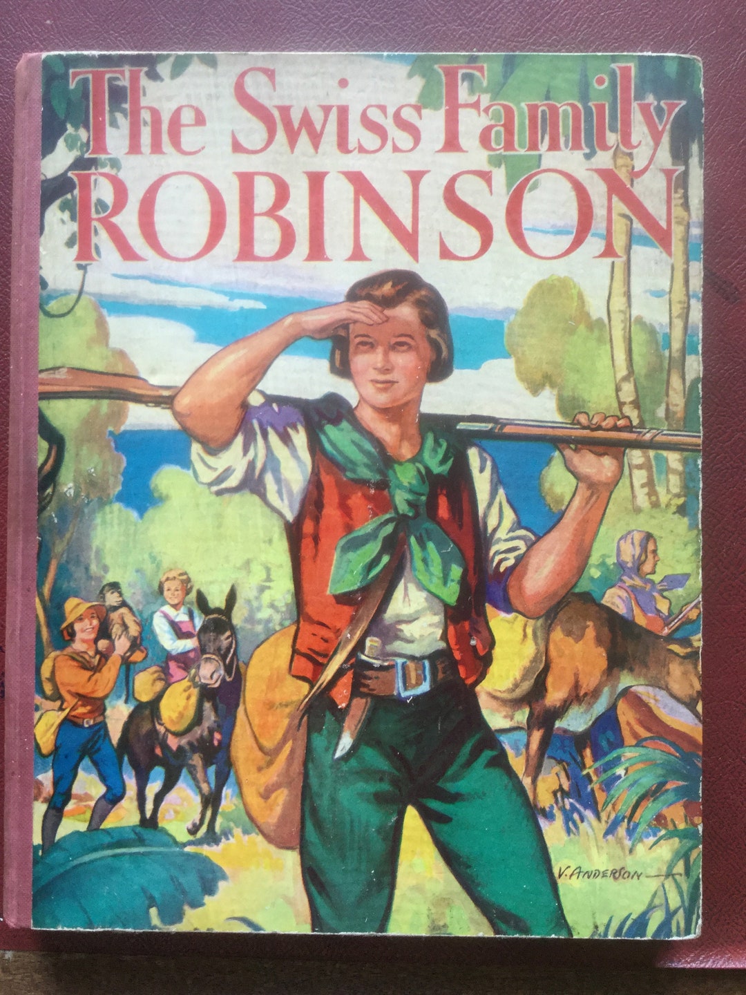 Vintage Book - Swiss Family Robinson - Etsy