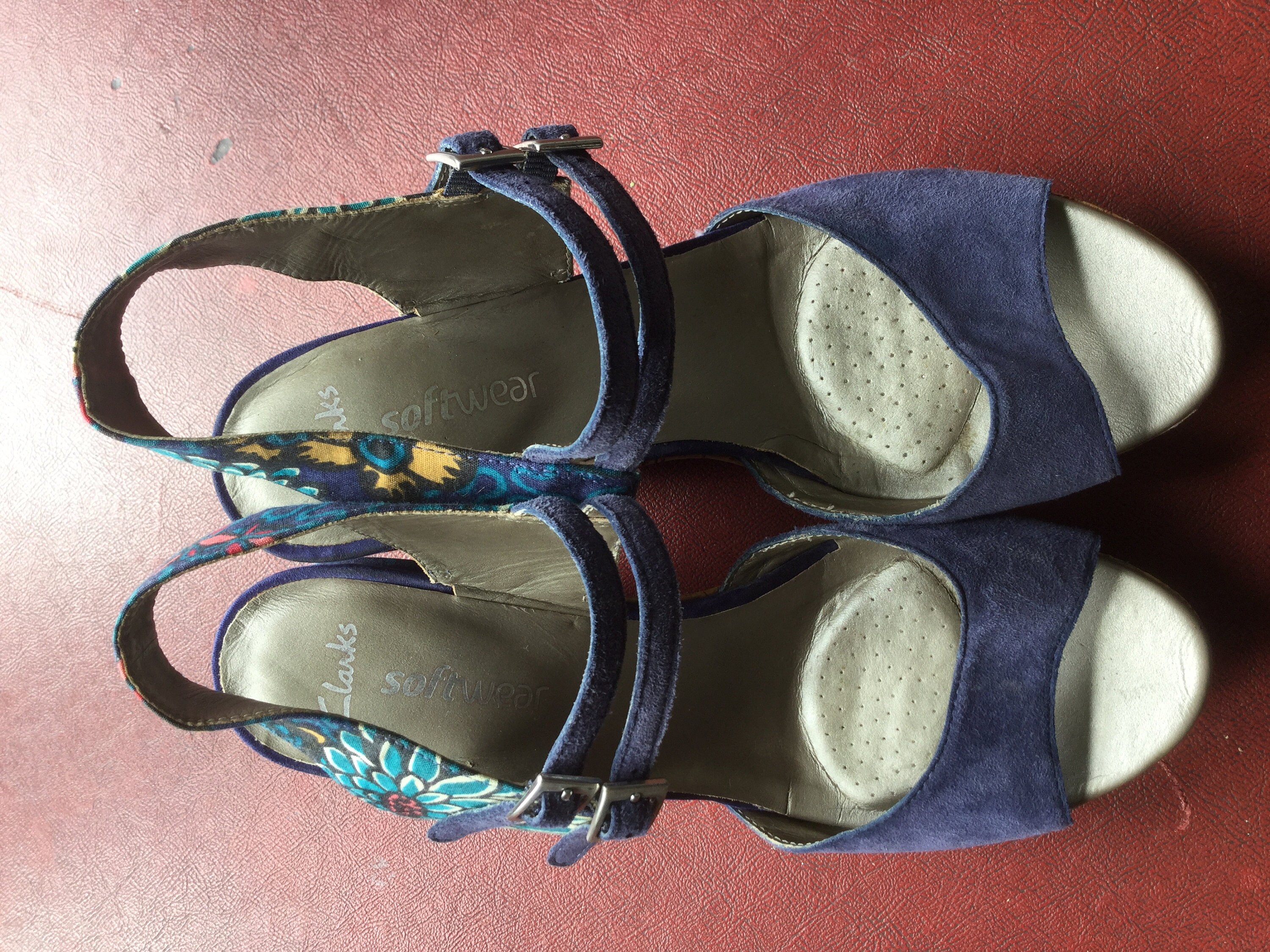 Asentar batería Banquete Liberty Clarks Sandal Blue Suede - Etsy