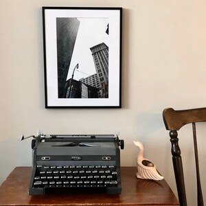 Framed Atlanta Art Photography 8x12 Photo in 11x14 Frame, Black and White Street View Midtown Architecture Urban Photo Home Office Decor