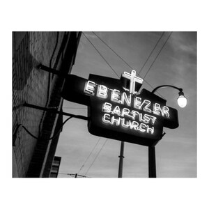 Atlanta Photography Ebenezer Baptist Church MLK Print Atlanta Art Photo Black and White, Martin Luther King Jr  Historical Home Office Decor