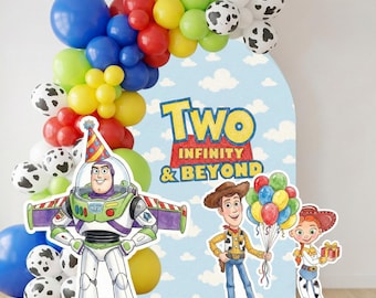 Toy Story Two Infinity and Beyond Birthday Party Kit: Buzz, Woody, Jessie Cutouts (Digital Download)