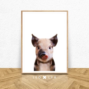 Nursery Print, baby animal, printable art, baby pig print, nursery decor, animal art, baby animals, nursery wall art, piglet print, kids art