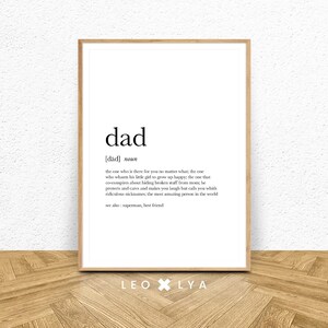 Dad Definition Print Funny Gifts For Dad Gift For Him Fathers Day Gifts For Fathers Day Printable Art Funny Definition INSTANT DOWNLOAD