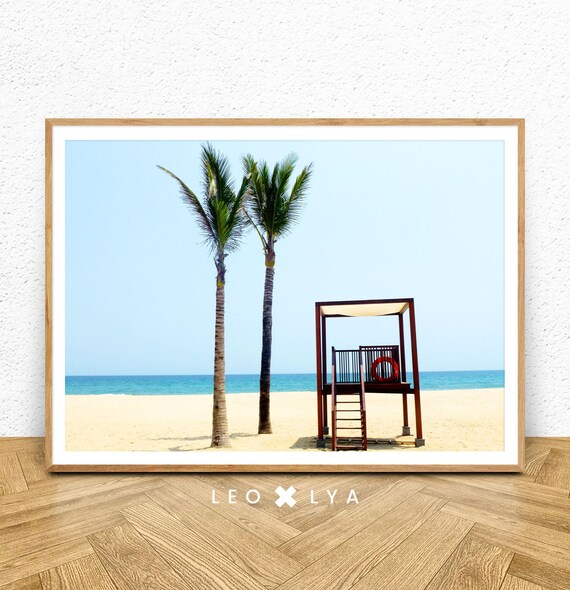 Beach Art Print Large Printable Wall Decor Coastal | Etsy