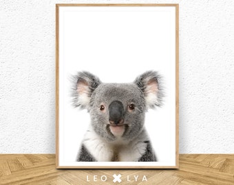 Nursery Printable Art, Koala Print, Australian Animal, Koala Bear, Babies Room Art, Nursery Wall Art Decor, Digital Download, Nursery Poster