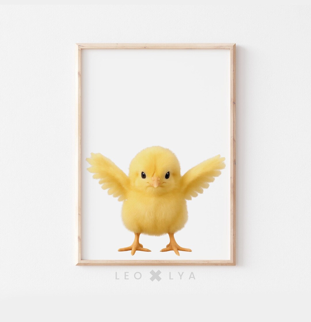 Yellow Chick Printable Poster – Kids Room Wall Art – Digital Easter ...