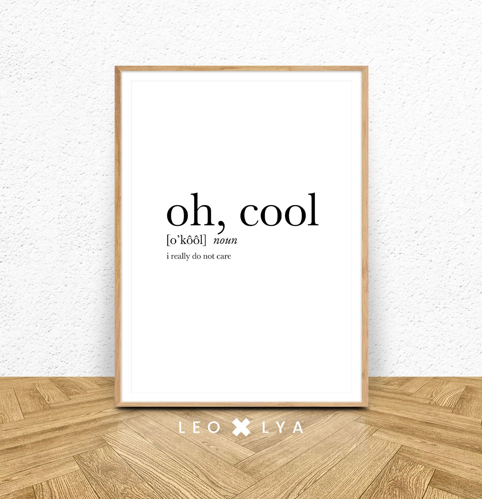 Oh Cool Definition Oh Cool Print Decor Dictionary Art Etsy Canada