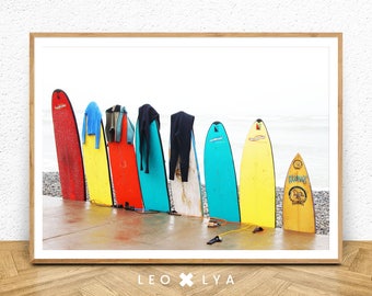 Beach Print, Surfboard Wall Art, Surfboard Photo, Beach Art Print, Surf Poster, Surf Photography, Surf Art, Beach Art, Beach Photography