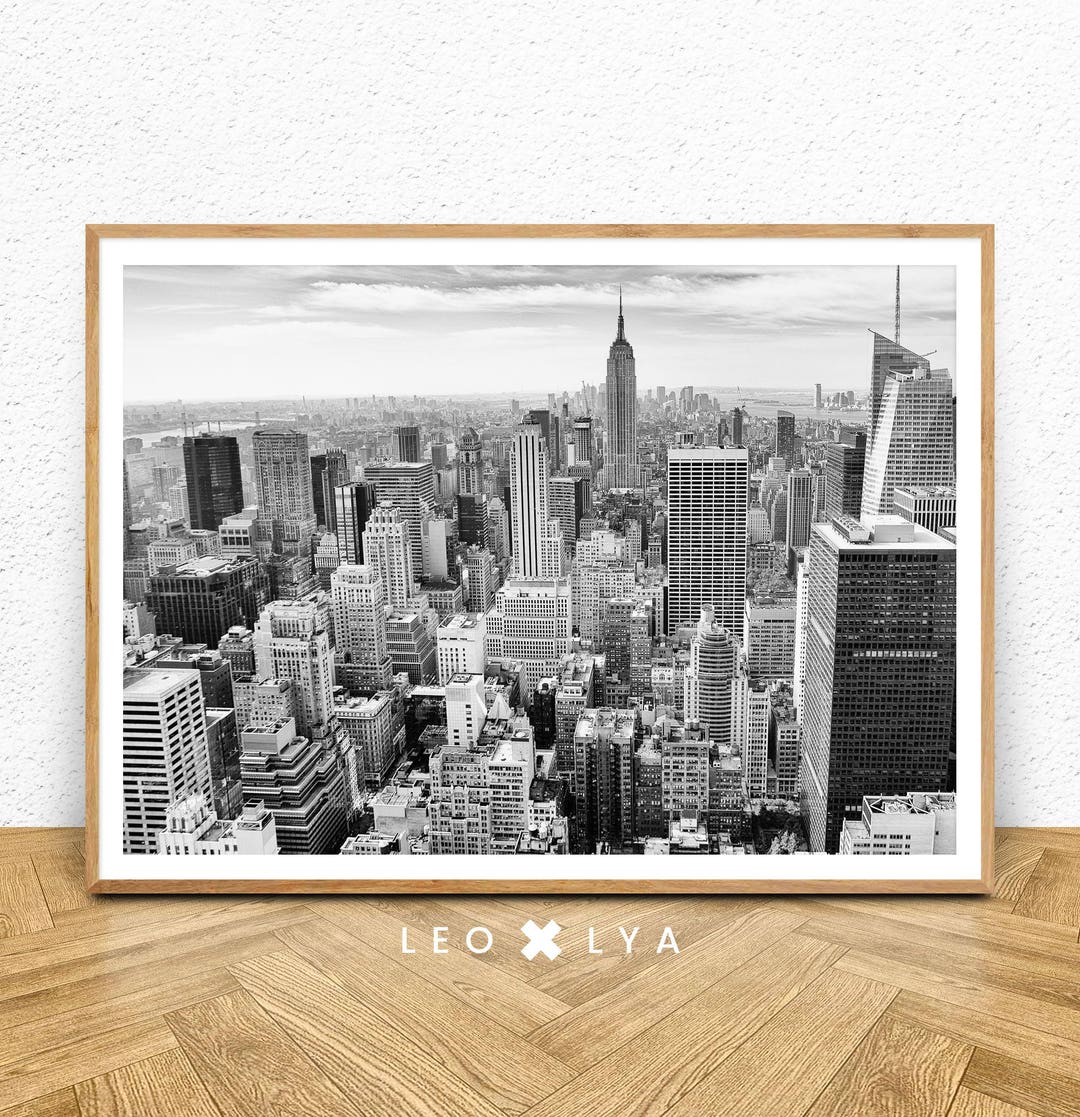 New York Print, City Photography, Black and White Poster, Empire State ...