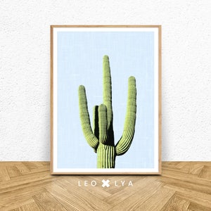 Cactus Print, Colour Cactus Print, Modern Minimalist Print, Cactus Wall Art, Large Poster, Printable Download, Southwestern Decor