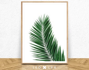 Plant Print Art, Palm Leaf Print, Palm Print, Printable Palm Leaf, Digital Download, Plant Wall Art, Palm Leaf Art Print, Leaf Print