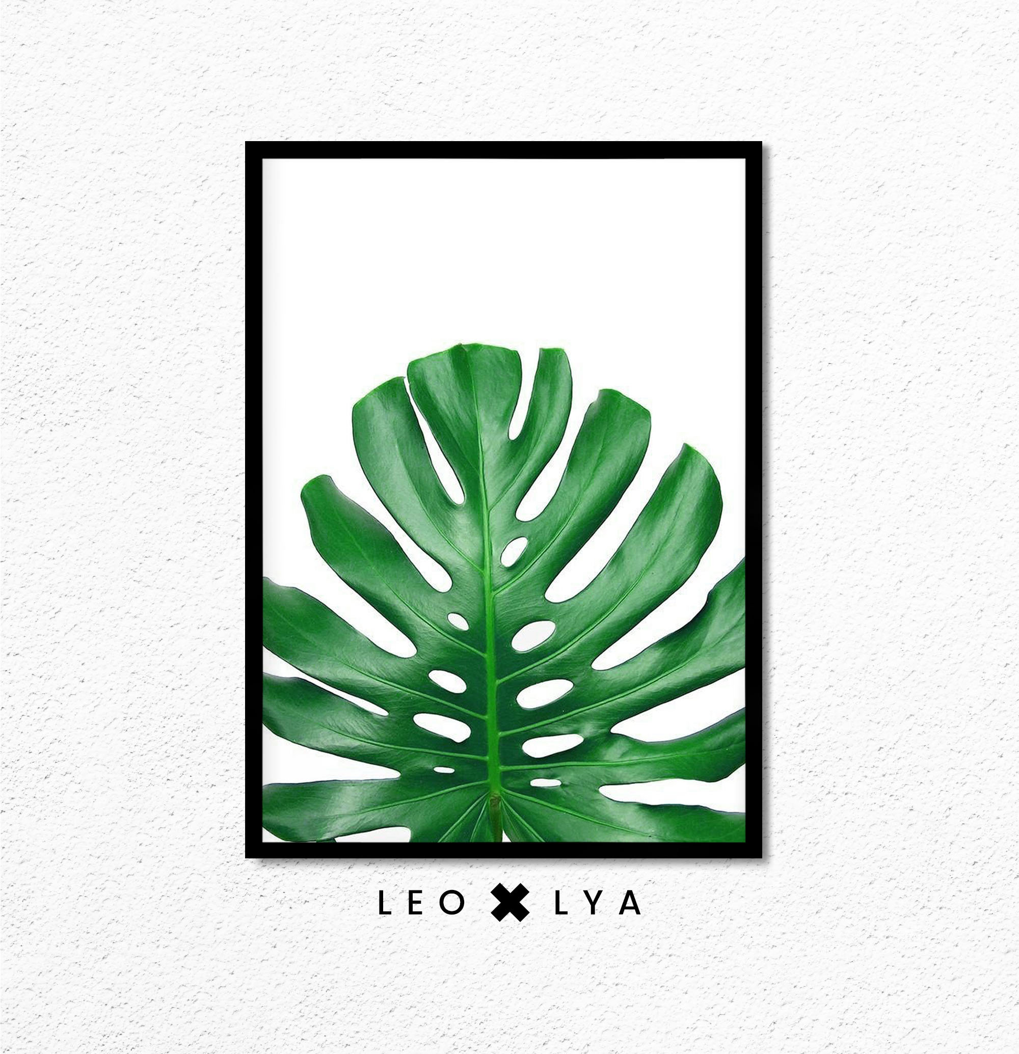 Set of 3 Tropical Leaf, Print Set, Monstera Leaf, Palm Banana, Yucca ...