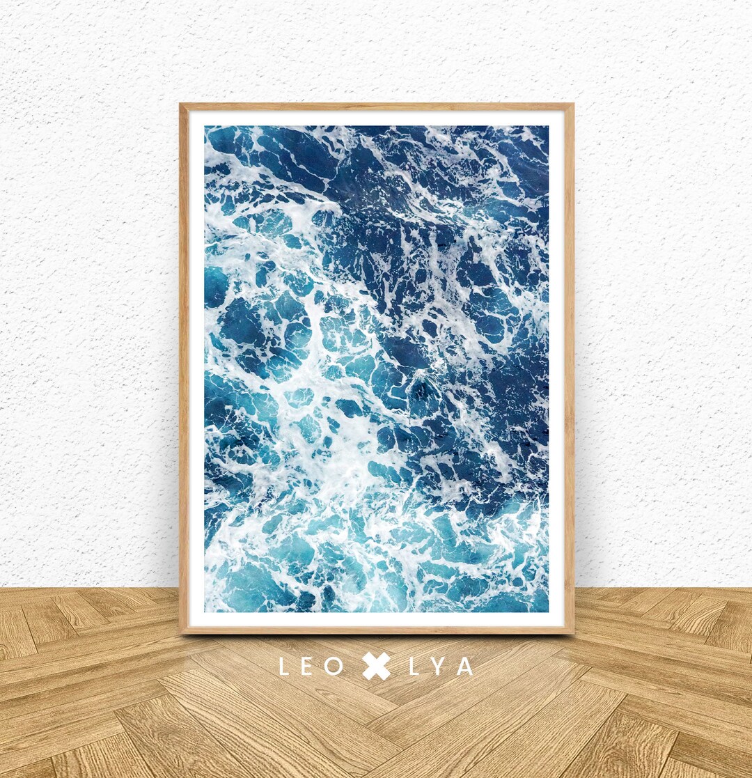Ocean Printed Sea Wall Art, Waves Print, Ocean Print, Sea Print, Beach Wall Decor ...