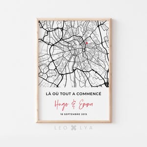 Personalisiertes Treffpunkt-Kartenposter – Valentinstagsgeschenk – Digitale Datei – Romantisches Paargeschenk