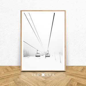 Set of 3 Prints, Winter Snowy Trees Poster, Black White Winter Forest ...