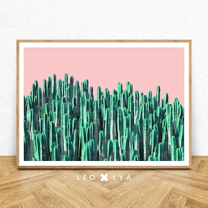 Cactus Photo Print, Western Pop Decor, Desert Plant, Green Plant, Arizona Desert, Botanical Wall Art, Large Poster Art, Printable Plant Art