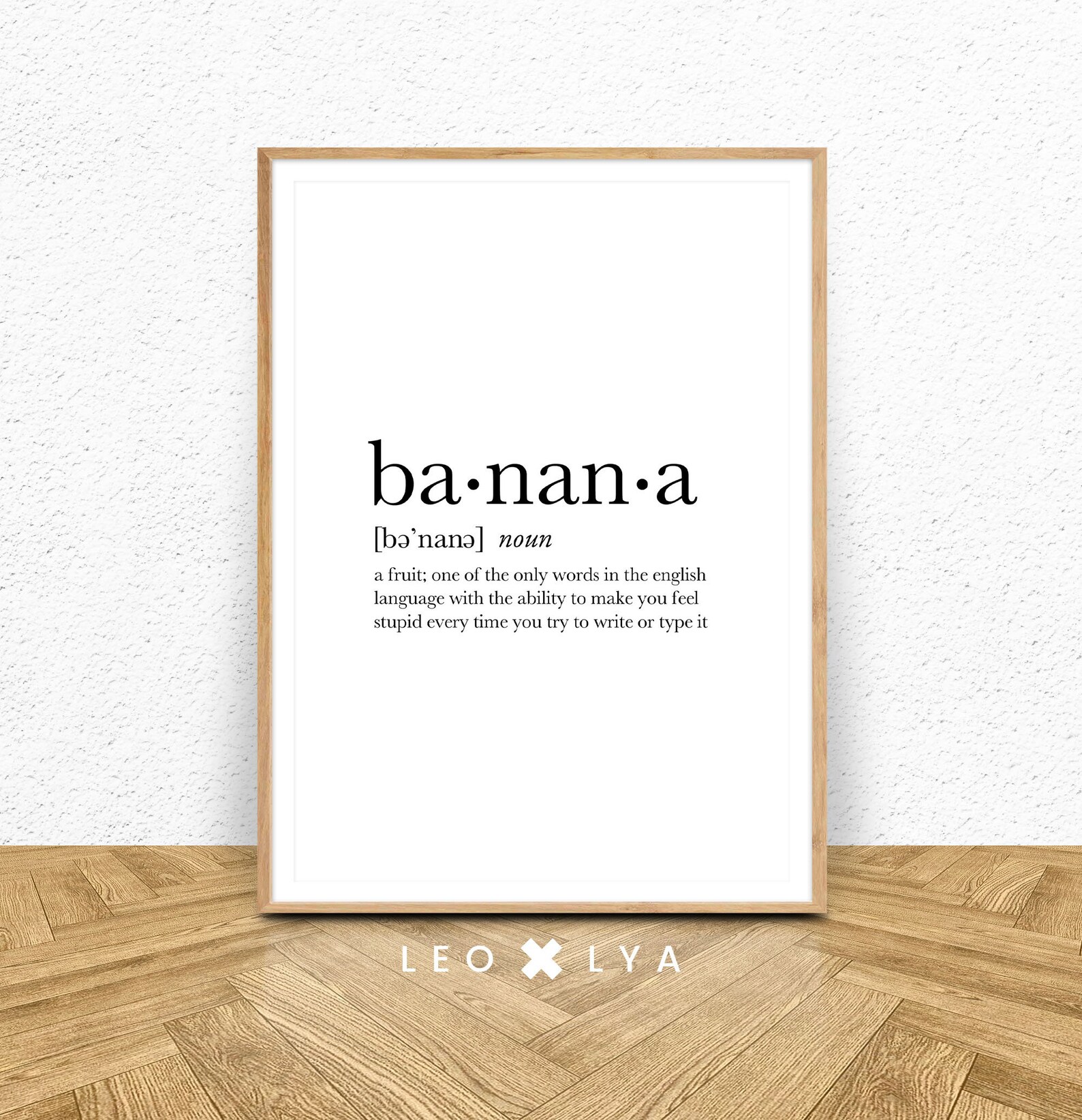 Banana definition banana print decor dictionary art Etsy