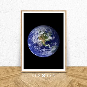The Earth, Earth photo, planet Earth, vintage photo, wall art, space photo, blue planet, Earth in space, Earth wall art, color and black