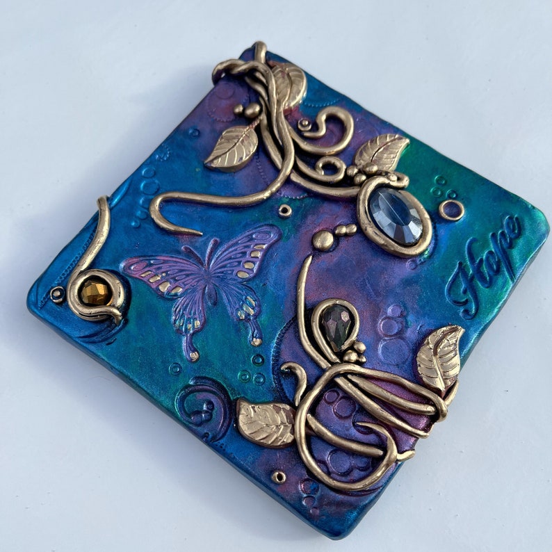 Hope Tiles From the Secret Gardenpolymer Clay. Home Decor Etsy