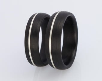 Carbon rings with silver stripes