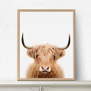 Highland Cow Print, Cow Wall Art, Highland Cow Wall Art, Cow Print, Farm Animal Wall Art, Farm Animal Print, Nursery Animals, Nursery Print