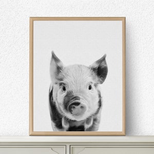 Pig Print, Nursery Decor, Nursery Animals, Pig Wall Art, Nursery Printable, Nursery Animal Print, Farm Animal Print, Nursery Farm Animal