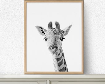 Baby Giraffe Print, Safari Nursery Print, Safari Nursery Decor, Safari Nursery Art, Giraffe Art Print, African Animal, African Decor