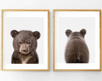 E18/_29 Bear Baby Shower Bear Print Bear Baby Gift Bear Art Print Animal Home Decor Bear Nursery Decor Funny Bear Print