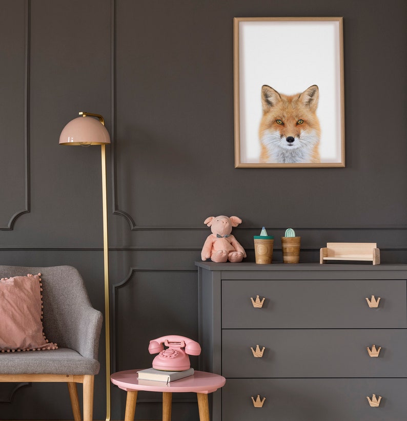 Fox Print Woodland Nursery Woodland Nursery Decor Woodland Etsy