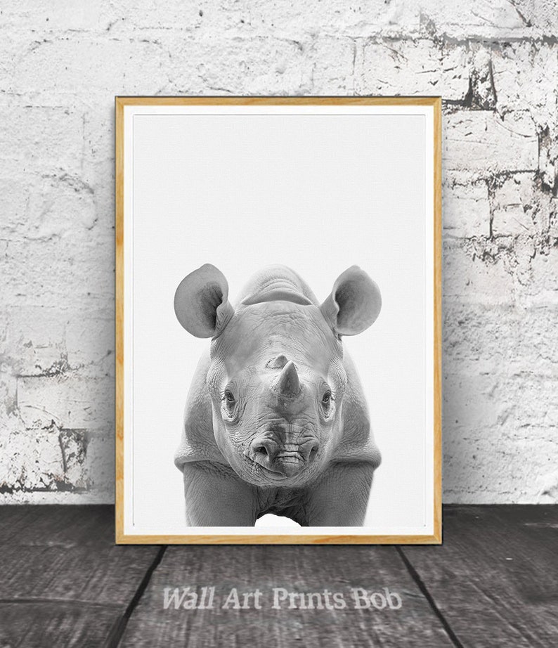 Rhino Tail Animal Print Nursery Animal Print Safari Nursery | Etsy